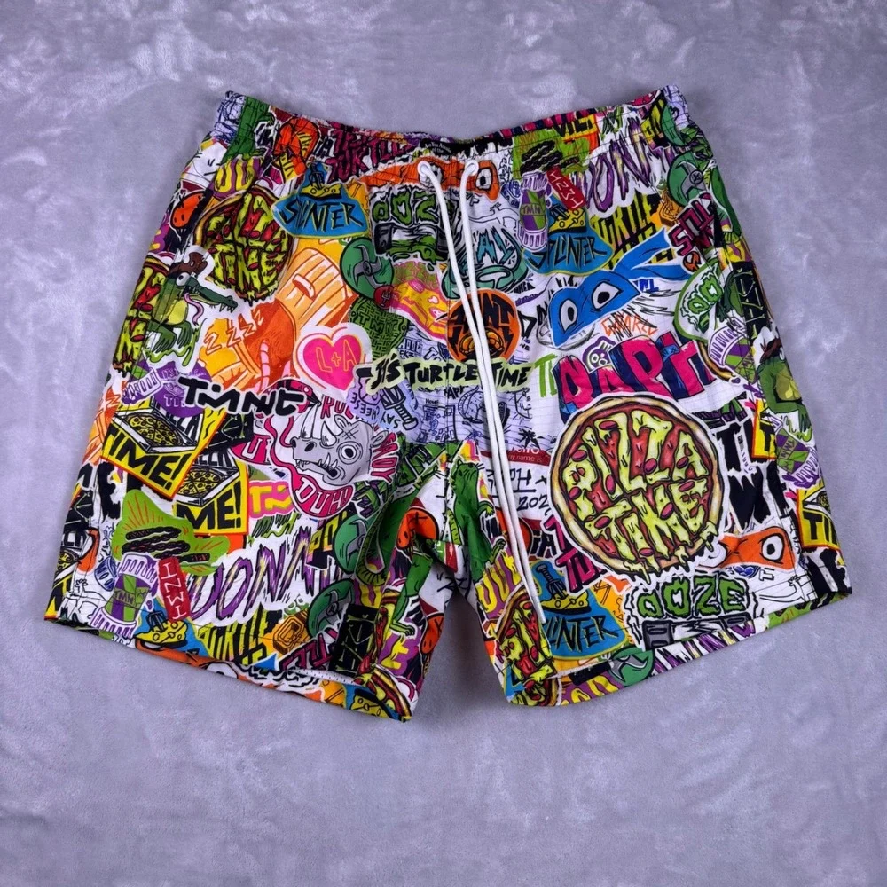 Teenage Mutant‎ Ninja Turtles Freeze Max Team Turtles Woven/Swim Shorts Mens Med